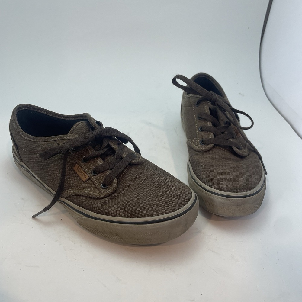 Vans Atwood‎ Low Top Textile Walnut Sneaker Youth Size 4